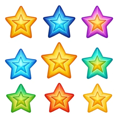 can you give me different designs of a star sticker