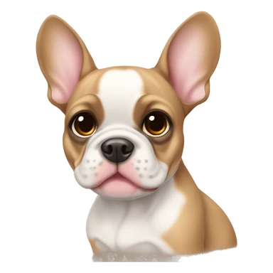 Fawn pied frenchie sticker