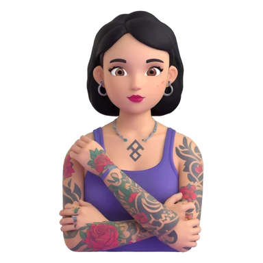 tattooed girl sticker