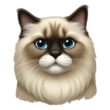seal point himalayan cat sticker