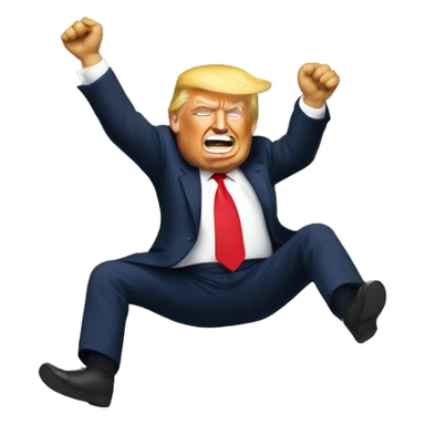 donald trump falling sticker