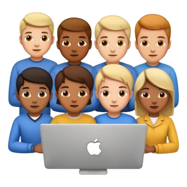 developers team collaborating on code sticker