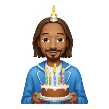 snopp dogg holding birthday cake sticker