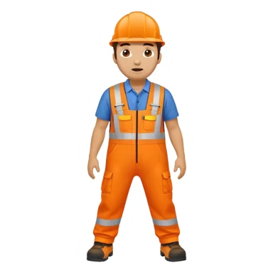 engineer hi-vis orange overalls trips sticker