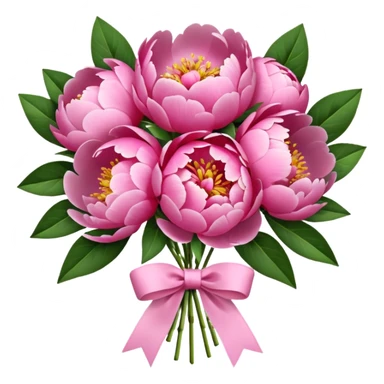 Bouquet of pink peonies sticker