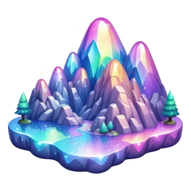 Iridescent big giant glistening glossy sparkly shiny glittery scenery  sticker
