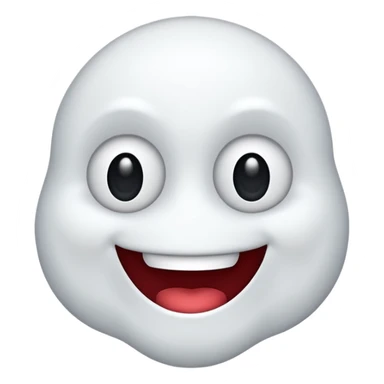 Emojis qui rigole fusionné avec l’emojis fantôme 👻 sticker