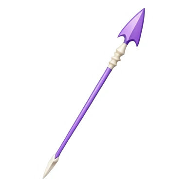 thin purple spear made of bone pointed straight up  sticker