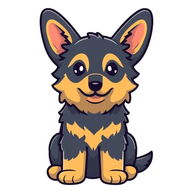 German Shepherd puppies  sticker