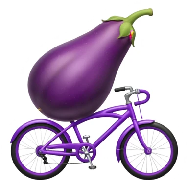Eggplant on a bike  sticker