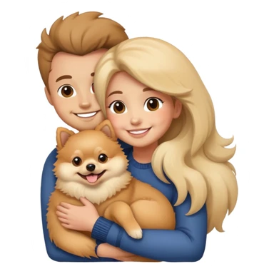 Hugging a Pomeranian  sticker
