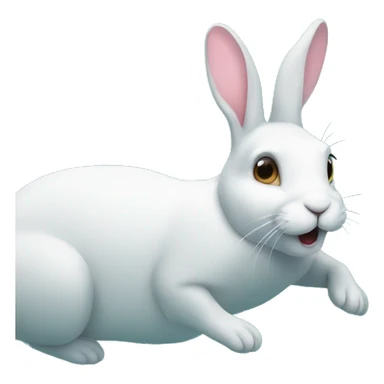 Rabbit swimming  sticker