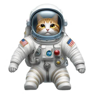 Un chat astronaute en train de pisser dans l’espace  sticker