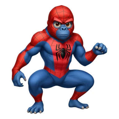 Gorilla wearing Spiderman suits sticker