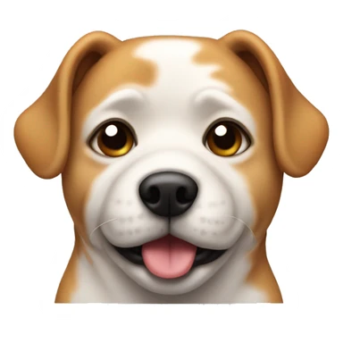 small ear fat dog sticker