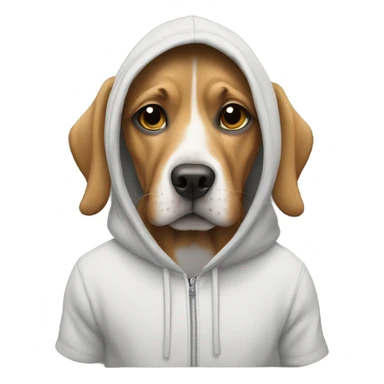 Dog wearing a hoddie sticker