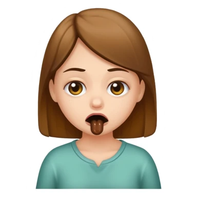 a girl taking a really bad smelly poop sticker