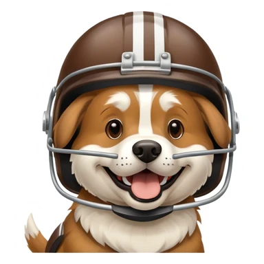 Dog with a football helmet  sticker