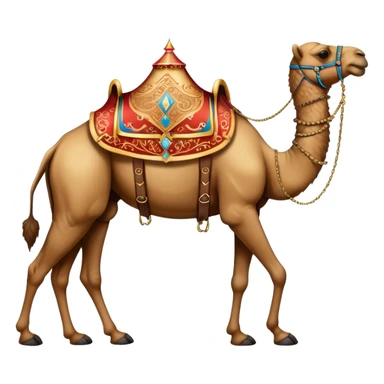 Vintage Arabian circus camel with filigree sticker