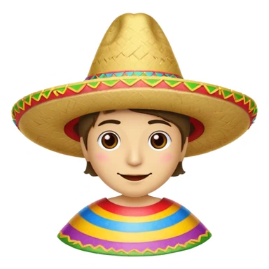Sombrero at fajitas party sticker