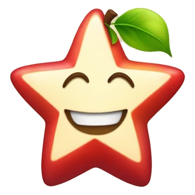 apple within a star sticker
