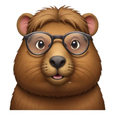Capibara con lentes sticker