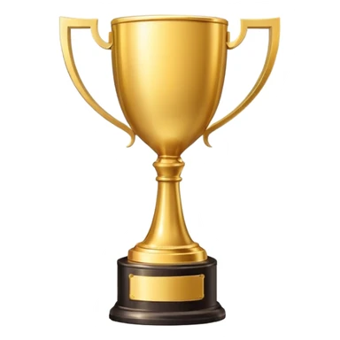 single golden winner trophy cup emoji, shiny metallic, minimal flat vector style, isolated on white background, no text, no watermark --ar 1:1 --v 6
 sticker