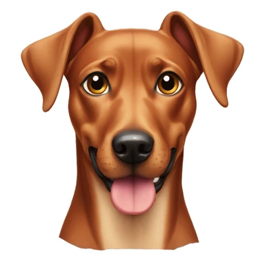 smiley German Pinscher with floppy ears sticker