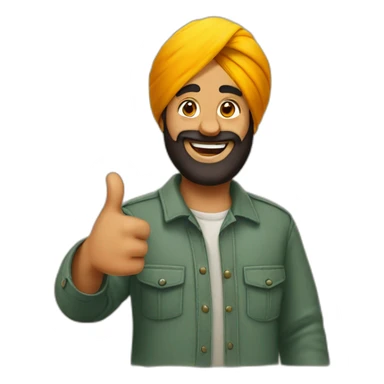 punjabi-man-thumbs-up sticker