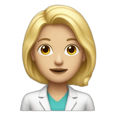 girl psychologist with blond hair sticker