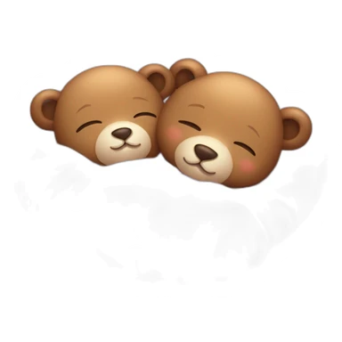 Cute little bears sleeping together in love sticker