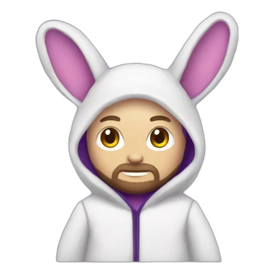 Jesse Pinkman wearing a purple Bunny furry suits sticker