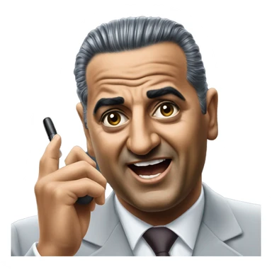 Gamal Abdel Nasser photorealistic speaking in microphone sticker