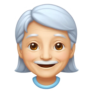 an emoji showing older people, ethereal sticker
