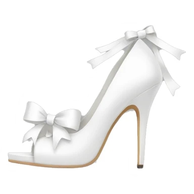White heels with bows sticker