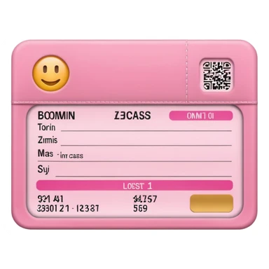pink boarding pass sticker