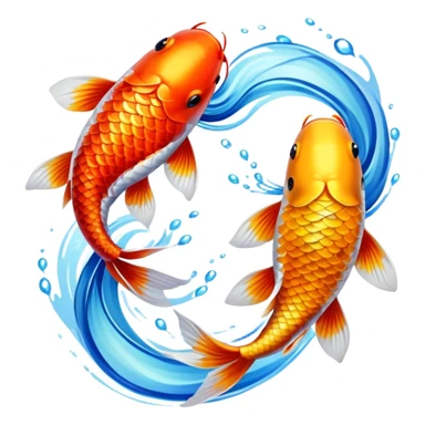 Koi fish dancing sticker