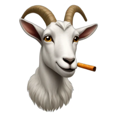 goat smoking sticker