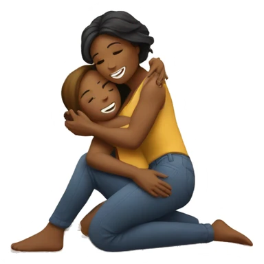 Mom hug sun sticker