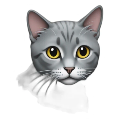 Gray cat by Banksy sticker