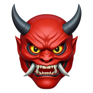 make an oni mask sticker