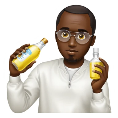 P diddy holding baby oil  sticker