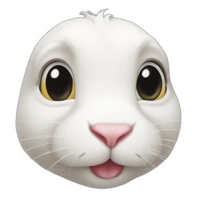 so qute rabbit face sticker