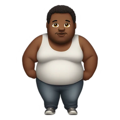 fat pregnant black man sticker