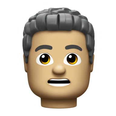A lego minifigure head sticker