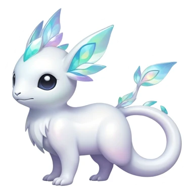  Iridescent white pale fakemon-creature  sticker