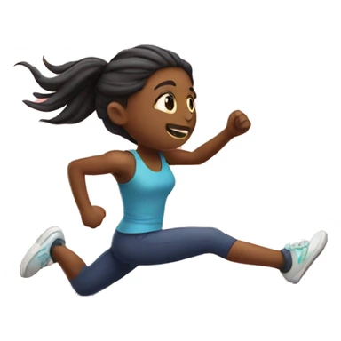 Girl run over a hurdle sticker