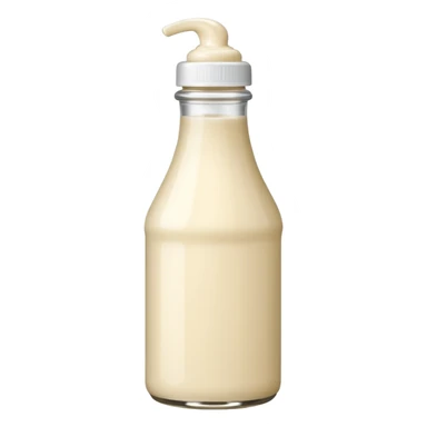 cream sauce bottle  sticker