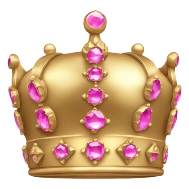 A gold crown with pink jewels sticker