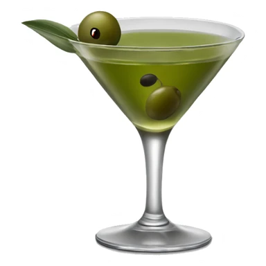 Olive martini with no garnish sticker